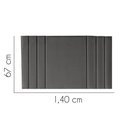 Ver imagem 2 de Painel Estofado Luxo Grécia 140cm Casal para Cama Box Suede Cinza - Gat Magazine