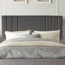 Ver imagem 1 de Painel Estofado Luxo Grécia 140cm Casal para Cama Box Suede Cinza - Gat Magazine