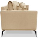 Ver imagem 2 de Sofa Sala de Estar Liv 2 Lugares Pes Aço Linho 232 Dourado Ezz Dourado