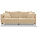 Ver imagem 4 de Sofa Sala de Estar Liv 2 Lugares Pes Aço Linho 232 Dourado Ezz Dourado