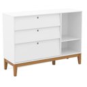 Ver imagem 5 de Berço Americano e Cômoda Sapateira Unique Branco Soft Eco Wood com Colchão Gazin - Matic