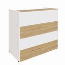 Ver imagem 2 de Balcão Atendimento Recepção Escritório F5 90cm Macadâmia com Branco F5 Office