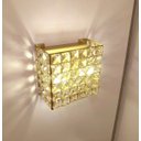 Ver imagem 2 de Arandela Moderna Dourada Cristal Âmbar + 2 Lâmpada Led G9