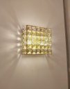 Ver imagem 5 de Arandela Moderna Dourada Cristal Âmbar + 2 Lâmpada Led G9