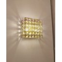 Ver imagem 5 de Arandela Moderna Dourada Cristal Âmbar + 2 Lâmpada Led G9