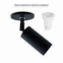 Ver imagem 6 de Mini Spot Usinado Preto S/ Canopla P/ Gu10 Mr11 Technoline St3164