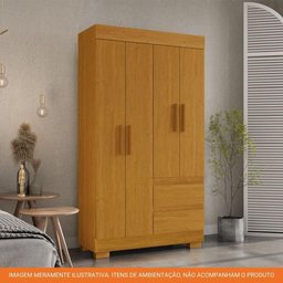 Guarda Roupa Solteiro 4 Portas 2 Gavetas Maya Acp Móveis Cinamomo - 5