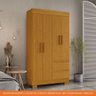 Guarda Roupa Solteiro 4 Portas 2 Gavetas Maya Acp Móveis Cinamomo - 5