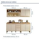 Ver mais imagens de Cozinha Completa 4 Peças 8 Portas 2 Gavetas Salvador