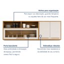 Ver imagem 6 de Cozinha Completa Modulada 4 Peças 8 Portas 2 Gavetas Salvador Bege/Cinamomo/Off White