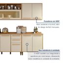 Ver imagem 6 de Cozinha Completa Modulada 4 Peças 8 Portas 2 Gavetas Salvador Bege/Cinamomo/Off White