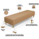 Ver imagem 4 de Kit 02 Puffs Decorativo Sala de Estar Bali W01 Pés Palito 210x60cm Bouclê Mostarda - Lyam Decor