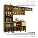 Ver mais imagens de Cozinha Completa Modulada 4 Peças 7 Portas 2 Gavetas Salvador Bege/Cinamomo/Off White