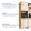 Ver imagem 6 de Cozinha Completa Modulada 4 Peças 7 Portas 2 Gavetas Salvador Bege/Cinamomo/Off White