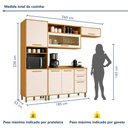 Ver imagem 5 de Cozinha Completa Modulada 4 Peças 7 Portas 2 Gavetas Salvador Bege/Cinamomo/Off White