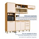 Ver mais imagens de Cozinha Completa Modulada 4 Peças 7 Portas 2 Gavetas Salvador Bege/Cinamomo/Off White
