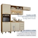 Ver imagem 7 de Cozinha Completa Modulada 4 Peças 7 Portas 2 Gavetas Salvador Bege/Cinamomo/Off White
