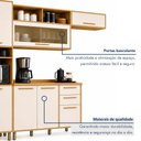 Ver imagem 7 de Cozinha Completa Modulada 4 Peças 7 Portas 2 Gavetas Salvador Bege/Cinamomo/Off White