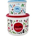 Ver imagem 1 de Tupperware Kit 2 Peças Porta Feijão e Sal Floral