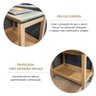 Mesa Lateral Tampo em Mdf e Pés em Madeira Maciça Linha Barcelona - 7