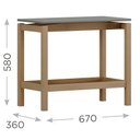 Ver imagem 4 de Mesa Lateral Tampo em Mdf e Pés em Madeira Maciça Linha Barcelona