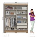 Ver imagem 6 de Guarda-roupa Solteiro 2 Portas de Correr 2 Gavetas B353