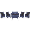 Ver imagem 1 de Jogo Sofá 4 Poltronas e Mesa Igapó Fendi E9 Trama Original Azul