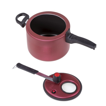 Panela De Pressão 4,5 Litros Visor Antiaderente Cereja - Mta - 2