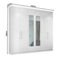 Ver imagem 2 de Guarda-roupa Casal 6 Portas Bélgica com Espelho