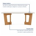 Ver imagem 7 de Mesa de Jantar 6 Lugares Retangular 160cm Tampo Vidro/MDF de 2,5cm Liz Bege/Cinamomo/Off White