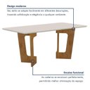 Ver imagem 6 de Mesa de Jantar 6 Lugares Retangular 160cm Tampo Vidro/MDF de 2,5cm Liz Bege/Cinamomo/Off White