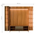 Ver imagem 4 de Estante para TV até 75 Polegadas com Prateleiras e Cristaleira Vidro Reflecta 100% MDF com LED Neon
