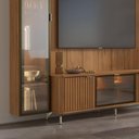 Ver imagem 2 de Estante para TV até 75 Polegadas com Prateleiras e Cristaleira Vidro Reflecta 100% MDF com LED Neon