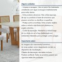 Ver mais imagens de Mesa de Jantar 6 Lugares Retangular 160cm Tampo Vidro/MDF de 4cm Liz Bege/Cinamomo/Off White