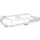 Ver imagem 4 de Sofá Ilha Modular com Puff para Sala Living 392cm Georgia K04 Linho Cinza - Mpozenato