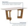 Mesa de Jantar 6 Lugares Retangular 180cm Tampo Vidro/MDF de 2,5cm Liz - 6