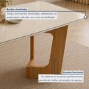 Ver imagem 6 de Mesa de Jantar 6 Lugares Retangular 180cm Tampo Vidro/MDF de 2,5cm Liz Bege/Cinamomo/Off White