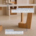 Ver imagem 7 de Mesa de Jantar 6 Lugares Retangular 180cm Tampo Vidro/MDF de 4cm Liz Bege/Cinamomo/Off White