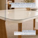Ver imagem 5 de Mesa de Jantar 6 Lugares Retangular 180cm Tampo Vidro/MDF de 4cm Liz Bege/Cinamomo/Off White