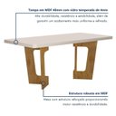Ver imagem 2 de Mesa de Jantar 6 Lugares Retangular 180cm Tampo Vidro/MDF de 4cm Liz