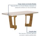 Ver imagem 4 de Mesa de Jantar 6 Lugares Retangular 180cm Tampo Vidro/MDF de 4cm Liz