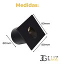 Ver imagem 5 de Kit 10 Balizador Led 3w Embutir Quadrado Parede Bco Quente - Preto - Preto