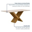 Ver imagem 7 de Mesa de Jantar 6 Lugares Retangular 180cm Tampo Vidro/MDF de 4cm Aurora Bege/Cinamomo/Off White