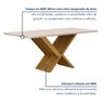 Mesa de Jantar 6 Lugares Retangular 180cm Tampo Vidro/MDF de 4cm Aurora - 5