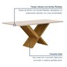 Mesa de Jantar 6 Lugares Retangular 180cm Tampo Vidro/MDF de 4cm Aurora - 7