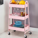 Ver imagem 3 de Carrinho Organizador Multiuso 3 Prateleiras Metal Rodinhas