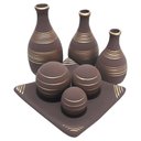 Ver imagem 1 de Jogo De Vasos Trio Garrafas E Centro De Mesa - Choco Gold