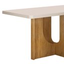 Ver imagem 4 de Mesa de Jantar 6 Lugares Retangular 160cm Tampo Vidro/MDF de 4cm Dora Bege/Cinamomo/Off White