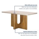 Ver imagem 5 de Mesa de Jantar 6 Lugares Retangular 160cm Tampo Vidro/MDF de 4cm Dora Bege/Cinamomo/Off White