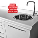 Ver imagem 5 de 1 Pç - Aço Resistente Corrosão Cuba Reservatório de Aço Inox